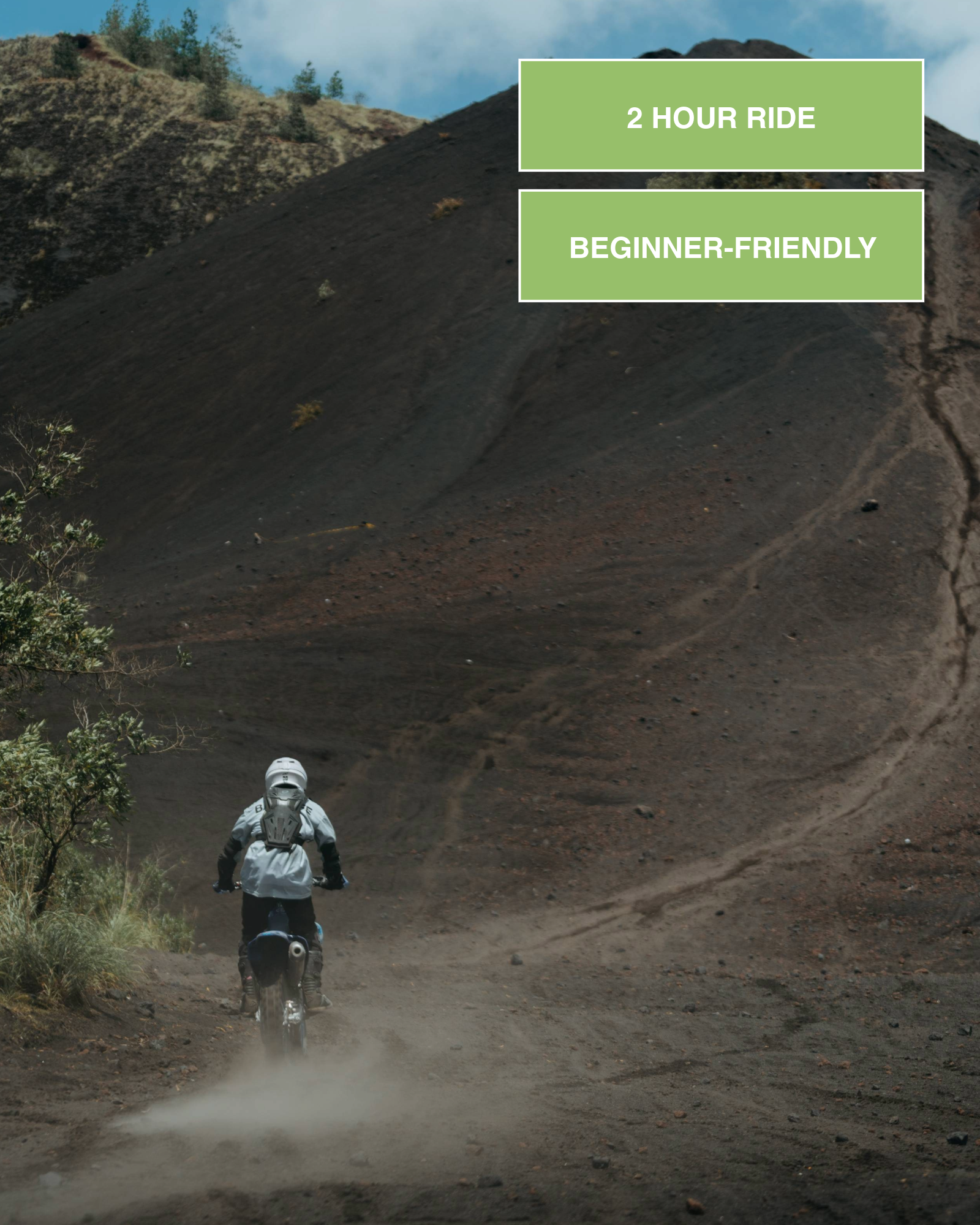 2 hour volcano ride